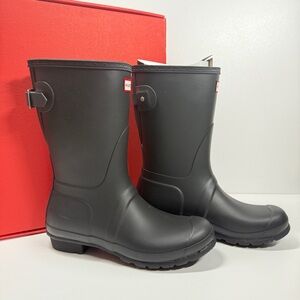 NIB •Hunter Women's Original Short back adjustable Rain Boots Size:9